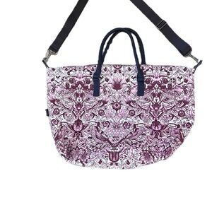 Lulu Dharma Floral Travel Weekend shoulder strap lined canvas boho beach bag